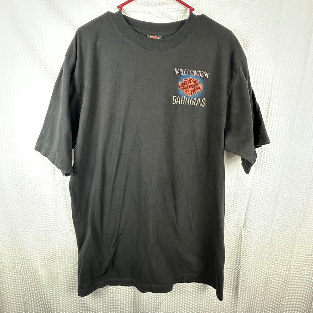 VTG. HARLEY DAVIDSON Bahamas Mens Drop Dead Diva Riding In The Dawn T-shirt 2XL